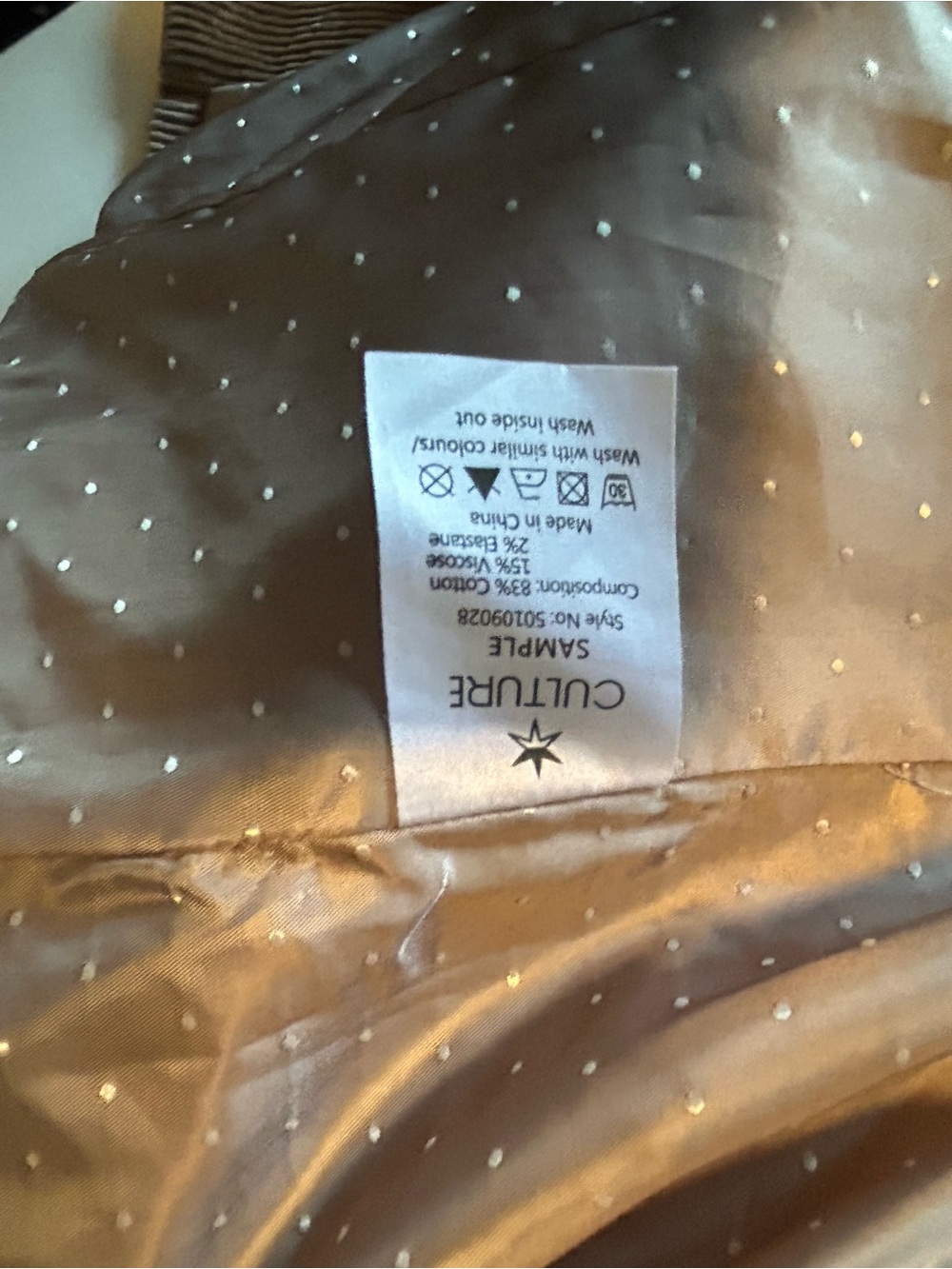 CULTURE Brown Corduroy Blazer Single Button Jacket Size 38 (US 6/8) - Picture 9 of 9